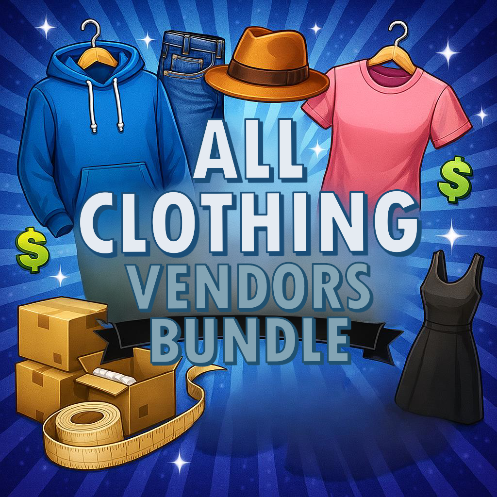 All Clothing Vendors Bundle (Digital Product, Instant Download)